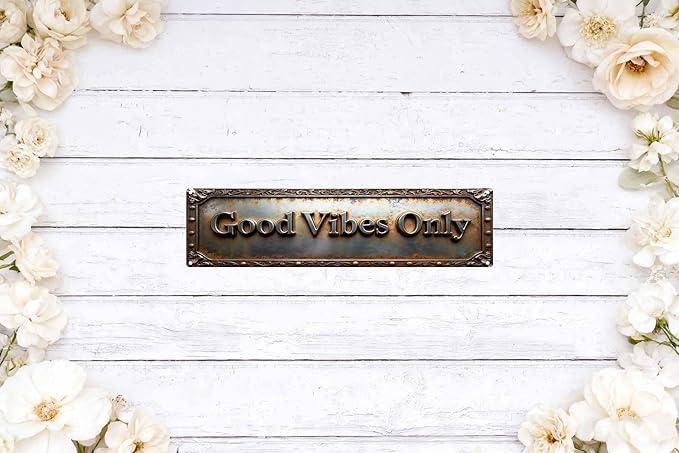 Vintage Tin Good Vibes Only Sign Retro Metal Sign Suitable For Home Street Shop Garage Bar Farm Garden - Multi-Purpose For Indoor/Outdoor Use Plaque 4x16 Inch