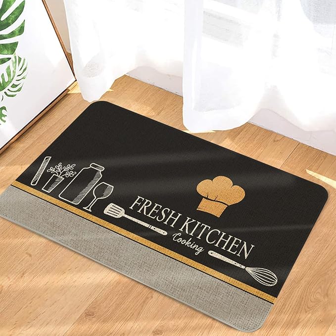 Roszwtit Farmhouse Kitchen Rugs and Mats, Fresh Kitchen Door Mat, Seasonal Washable Non-Slip Floor Mats for Home Kitchen Decor 30x17 Inch