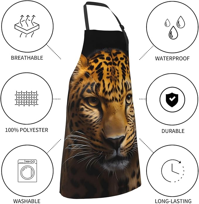 Tyrannosaurus rex Heavy Duty Waterproof Apron with Pockets for AdultsResistant Grilling, Gardening, Painting