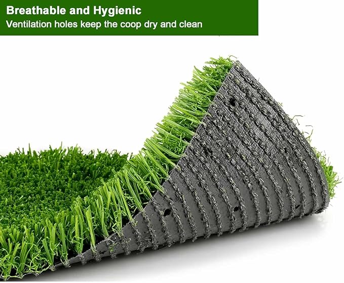 Washable Nesting Pads for Chicken Coop - 6 Pack 12"x12"x1.2" Chicken Laying Box Pads - Durable, Soft, Thick Artificial Grass Turf Mats for Nesting Boxes, Indoor/Outdoor Synthetic Bedding