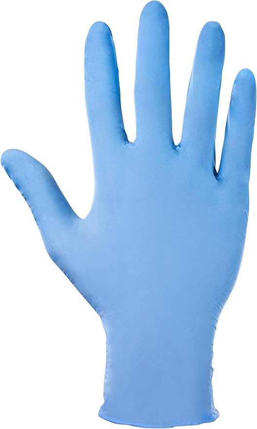 Derma-Lite Powdered Nitrile Disposable Gloves - Medium. 5 Mil Thickness. Chemical and Puncture Resistant. Lightly Textured. Non-Latex. Single-Use Only (6607)
