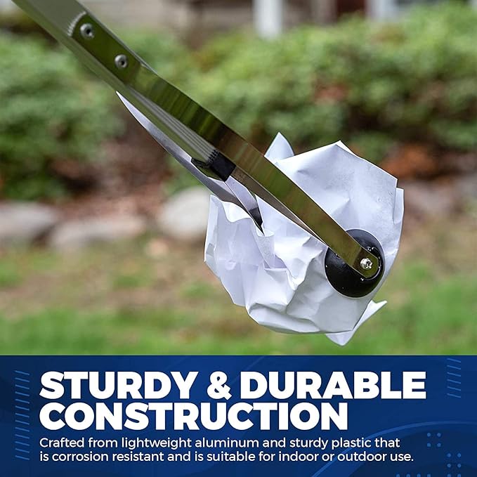 Reacher Grabber Tool - Gripping Device - Lightweight Durable Folding Claw Extends Arm Reach to 32 Inches Ideal Indoor and Outdoor Reaching Mobility Aid and Trash Grabber Picker Upper Tool