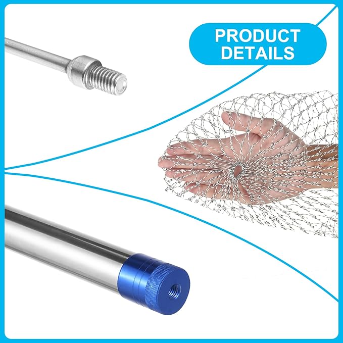 Chicken Catching Net ,Chicken Catcher Leg Hook , Extendable from 33" to 75.5" Made of Stainless Steel TubeSuitable for Catching Small Duck,Goose,Bird, Skunk Bat and Fishnet etc,（15.3 x 23.2 Inch Net）