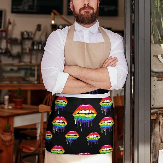 Server Waitress Waist Apron Cooking Kitchen Restaurant Aprons for Women Men