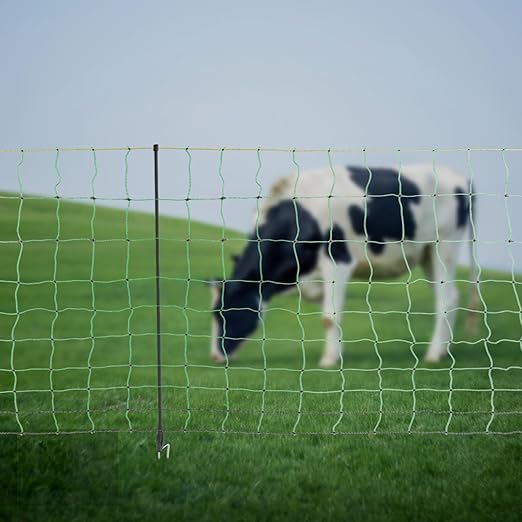 Electric Fence Netting, 4ft x 164ft Net Fencing Kit, Utility Portable Mesh for Hog, Dogs, Deer, Goats, Larger Animals Electric Fencing for Backyards, Homesteaders, Farms, Ranches, Gardens