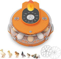 Incubators for Hatching Eggs,15 Egg Incubator with Automatic Egg Turner,Temperature & Humidity Control，Egg Candler,Incubators with 2 Trays, 360° Viewing for Hatching Chicken Duck Goose Quail Bird