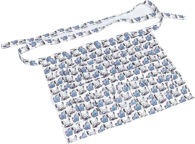 Eggs Collecting Apron for Chicken Hens Duck Goose, Adult Style L with 12 Pockets, Hands Free Egg Gathering Apron, Strong Cloth Material for Farm and Kitchen Use (Style 1)