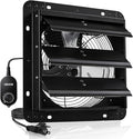 VEVOR 10'' Exhaust Fan, Wall Mounted Attic Fan with Variable Speed controller, 900 CFM, Automatic Shutter, Ventilation and Cooling, Black