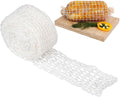 Jeffdad 5m Meat Netting Roll, Size 18 Elastic Turkey Ham Ham Press Mold for Deli Meats Cooking Wrapping Mesh Poultry Ham Netting Smoked Meat Butcher Twine Net Roll Wrapping Net (5m)