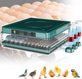 36 48 56 64 98 130 Egg Incubator,Poultry Hatcher,Digital LED Display, Auto Egg Turning+Automatic Hydration+Temperature Control,with LED Egg Light,130-eggs