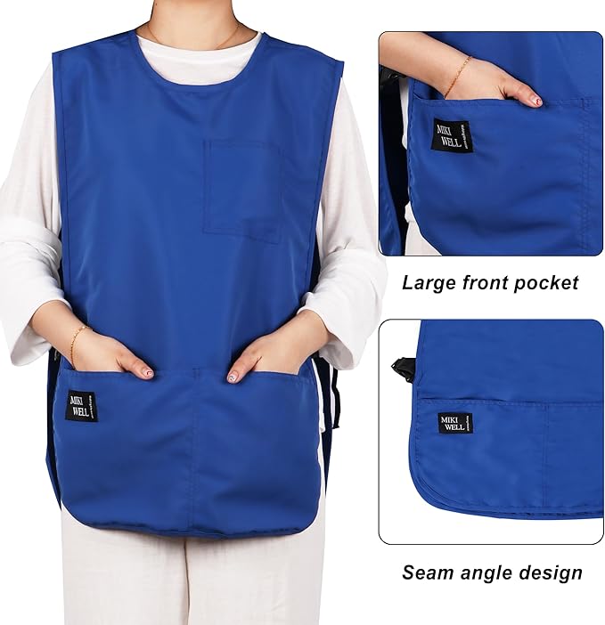Waterproof Unisex Cobbler Apron with 4 Pockets Vest Style Ultralight Chef Waiter Work Overalls