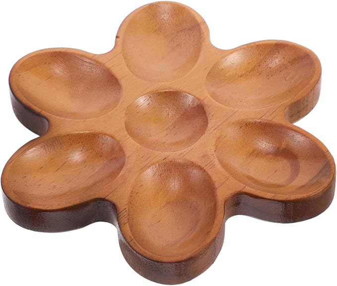 Egg Storage Basket Wooden Organizer Rustic Kitchen Storage Rack for Countertop Decor