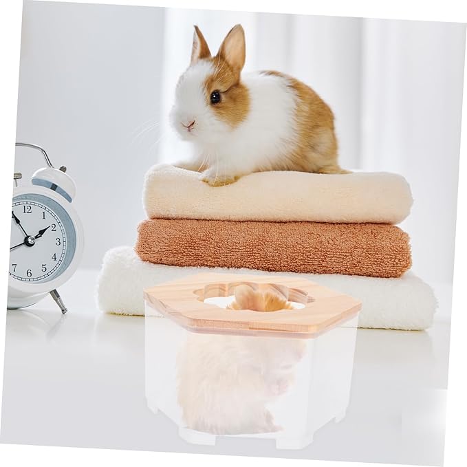 Adorable Hamster Bathroom Toilet Multi Functional Sand Bath Container for Animals Easy to Clean Versatile Usage Transparent Design for Hamsters and Gerbils
