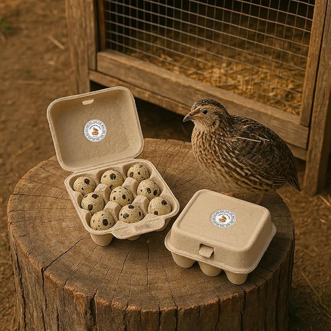 320 Pcs Quail Eggs Carton Labels, 2 Inch Round Fresh Quail Eggs Handling Stickers Waterproof PET Adhesive Quails Egg Packaging Sticker for Box Container Carton Farm Supplies