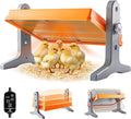 Chick Brooder Heater Plate – 12" x 8" Adjustable Height & Temperature Poultry Warmer for Up to 10 Chicks, Brooder Heating Plate for Chicks and Ducklings, Orange