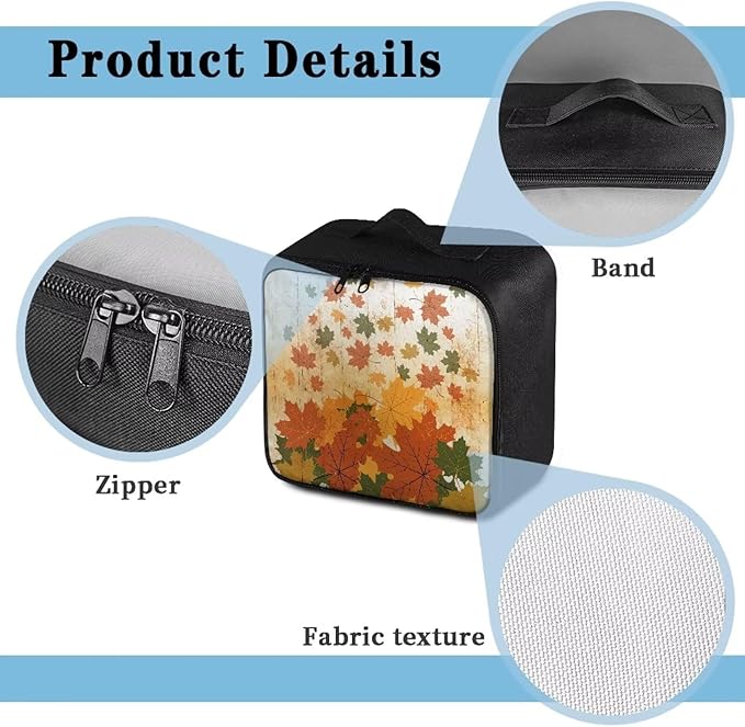 Rnyleeg Fall Medical Bag Empty Portable Car Medical Kit First Aid Kits for Businesses First Aid Bags Empty Home Medical Supplies Bag Maple Leaf