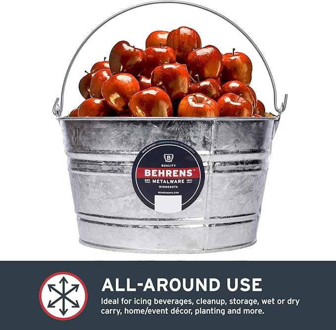Behrens Hot-Dipped Galvanized Steel Utility Pail 4-1/4 Gallon