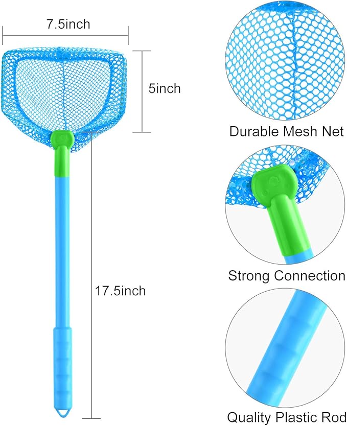 Coopay 4/8 Pieces Butterflies Fishing Net Catching Bug Floating Bait Beach Nets for Outdoor Playing