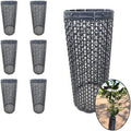 Plant and Tree Guard Protector; Wrap Tall Expandable Grow Tubes Around Trunk Bark, Landscape Plants, Saplings, and Vines; Protection from Trimmers, Weed whackers, and Animals (24, Slate)