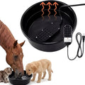 Sadnyy Heated Water Bowl 1 Gallon 3.8 L 250W Thermostatic Anti Freeze Water Pan, UL Certified Pet Heater for Outdoor Horses Dogs Cats Chickens Poultry Winter Use