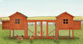 U-MAX Large Chicken Coop with Run, 123" Wooden Chicken Coop 4-6 Chickens, Outdoor Hen House with Run & Removable Trays, Outdoor Hen Fence Poultry Pet Cage for Backyard, Natural Wood