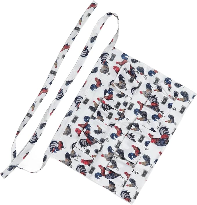 Eggs Collecting Apron for Chicken Hens Duck Goose, Adult Style L with 12 Pockets, Hands Free Egg Gathering Apron for Farm Kitchen Use, Strong Cloth Material for Safe Egg Storage (Type 4)