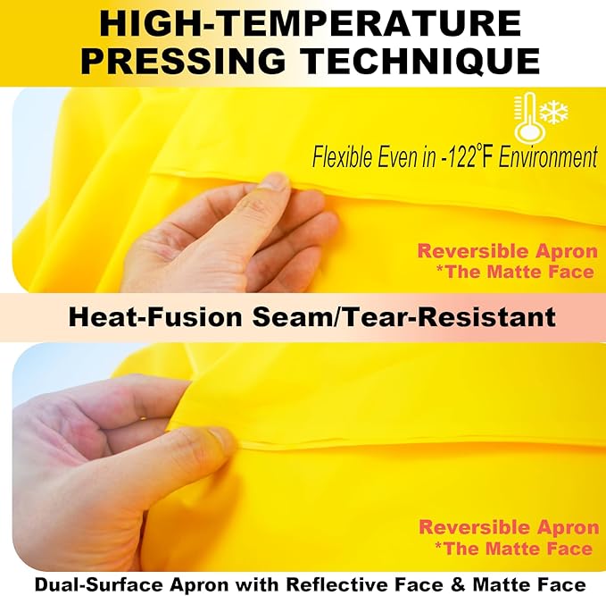 ELEBOX Waterproof Apron with Long Sleeves, Safety Apron Work Uniform for Men & Women, Chemical Resistance Anti-Tear Apron