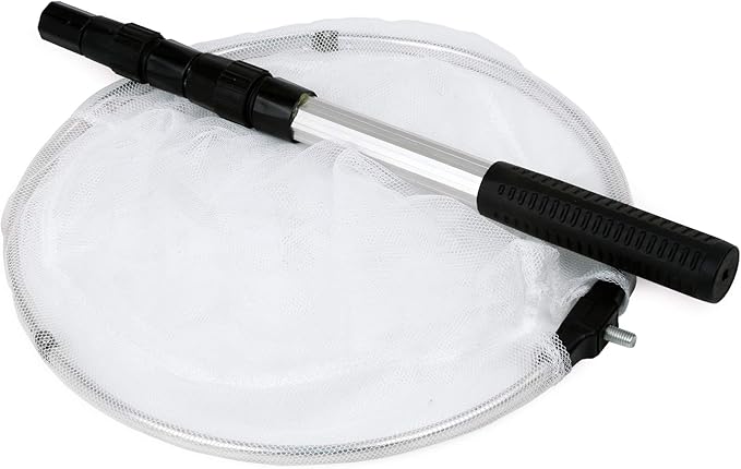 Butterfly Net with 12" Ring, 24" Net Depth, Handle Extends to 36 Inches (12" Ring, 36" Handle)