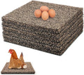 6 Pack Nesting Pads for Chicken Coop, 12"x12" Chicken Nesting Box Pads for Laying Eggs, Washable Nest Box Pads for Chicken Hen Small Pets on Garden Lawn Indoor Outdoor (Brown)