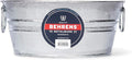 Behrens 103LFT 1.5 Gallon Hot Dipped Steel Low Flat Tub, Silver