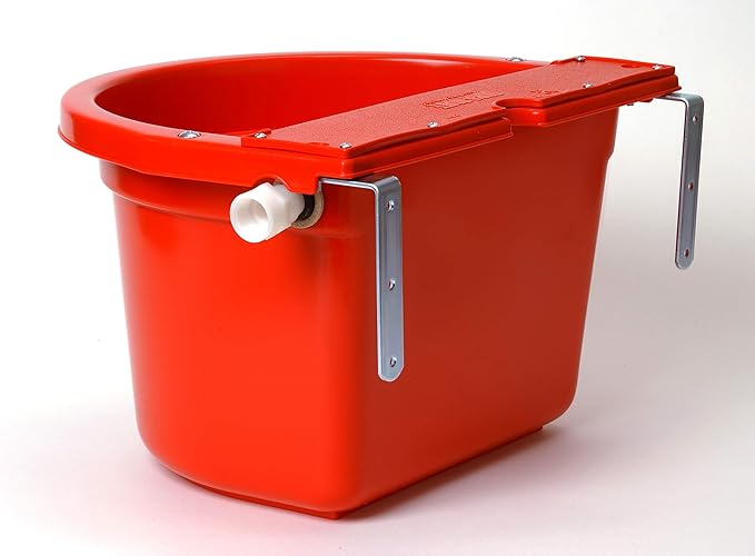 Little Giant® Automatic Animal Waterer | DuraMate Float Controlled Automatic Waterer for Livestock | Heavy Duty and Durable | Made in USA | 4 Gallon (Red, 4 Gallon)