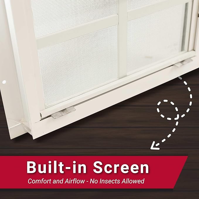 Shed Windows 12x18 (2-Pack) | Sliding Windows with Tempered Glass & Screens | Flush Mount, Brown Aluminum Frames for Sheds, Chicken Coops & Playhouses