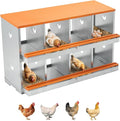 8 Compartment Chicken Nesting Box, Nesting Boxes for Chickens, Chicken Laying Boxes to Protect Eggs, Easy to Clean