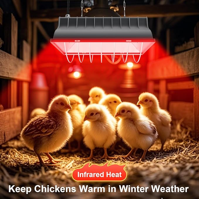 250W Chicken Coop Heater Brooder Bulb Repalcement, Heater Lamp Tube for 30 Chicks Or Ducklings, Poultry Habitat Supplies 250 Wattage Large Heating Lamp Tube Replacement for Amphibians, Livestock, Pets