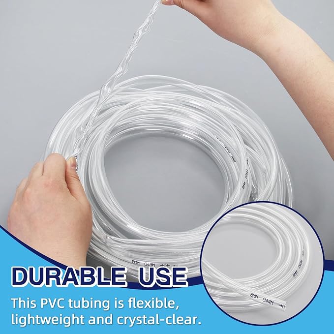 50PCS Automatic Water Rabbit Nipple Drinker Feeders for Rabbit Guinea Pig Ferret Rat Mouse Poultry Watering System (5/16" ID PVC Tubing, 32 Feet)