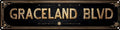Vintage Tin Graceland Blvd Sign Retro Metal Sign Suitable For Home Street Shop Garage Bar Farm Garden - Multi-Purpose For Indoor/Outdoor Use Plaque 4x16 Inch