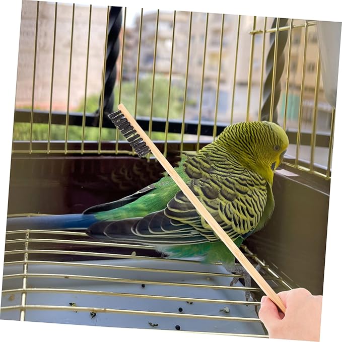 SUPVOX 2pcs Bird Cage Cleaning Brush Droppings Shovel Set Pet Bird Cage Cleaner Cleaning Tool