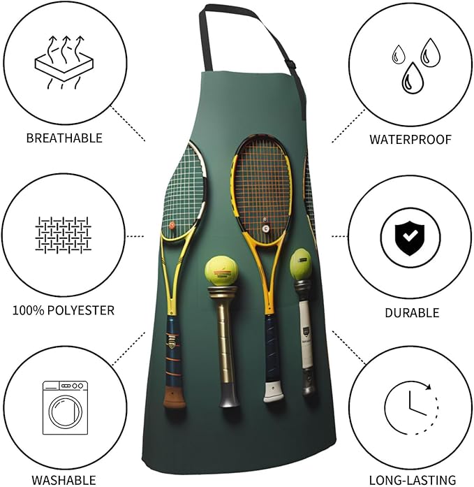 Tyrannosaurus rex Heavy Duty Waterproof Apron with Pockets for AdultsResistant Grilling, Gardening, Painting