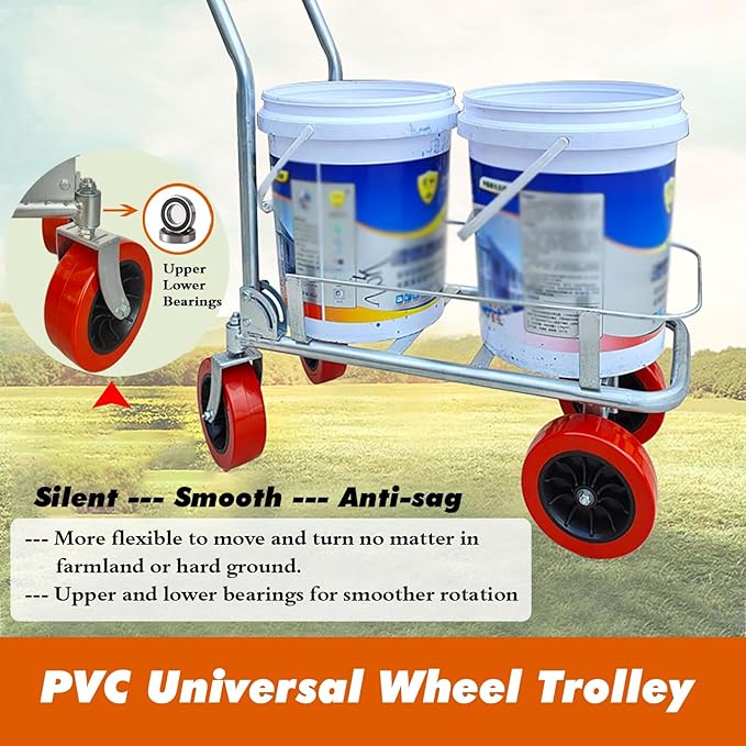 Flexible Warehouse Farming Campsites Flatbed TransportationTruck Dollys with Silent Wheels, Foldable Farm Utility Carts Trolleys 440lbs, Easy to Store