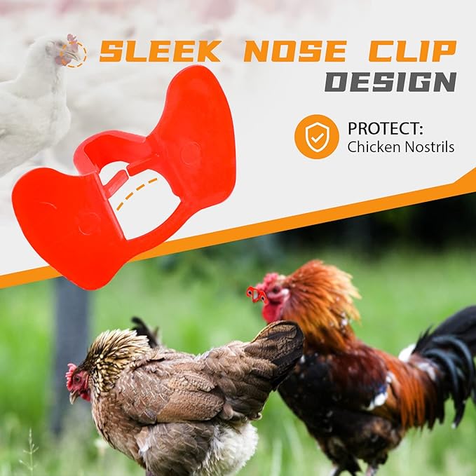 50 Pcs Pinless Peepers with Stickers, Pliers for Chickens, Pheasant Poultry Blinders, Anti-Pecking Glasses