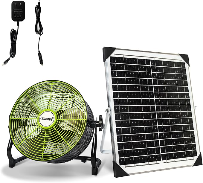 Battery Operated Fan, ,Can Running 5-24 Hours, Solar Fan Design For Shed, Home ，Outdoor,with USB Output For Emergency Situation Without Electric