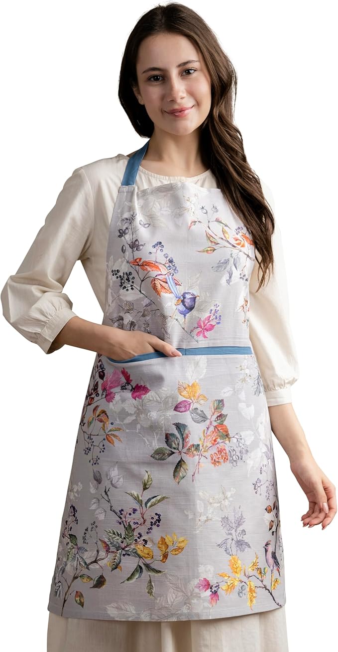 Maison d' Hermine 100% Cotton Apron for women with Pocket Kitchen Chef Apron for Men Cooking Easter Decorations