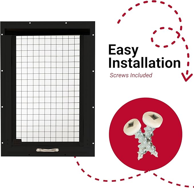 Chicken Coop Window 14" W x 21" H, Flush Mount Tilt Out White for Chicken Coops, Sheds, and Playhouses 1 PK (WCC1421W-BX1)