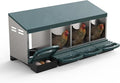 Chicken Nesting Boxes with Cleanable Pull-Out Trays - 4 Hole Metal Rollaway Nest Box for Laying Hens, Wall Mount or Placed Design for Easy Egg Collection & Cleaning