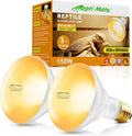 2Pack Reptile Heat Lamp Bulbs, 150W Reptile Heat Emitter Basking Spot Light, UVA Daylight Heat Lamp Bulbs for Chickens Coop Reptiles Pets Brooder Use
