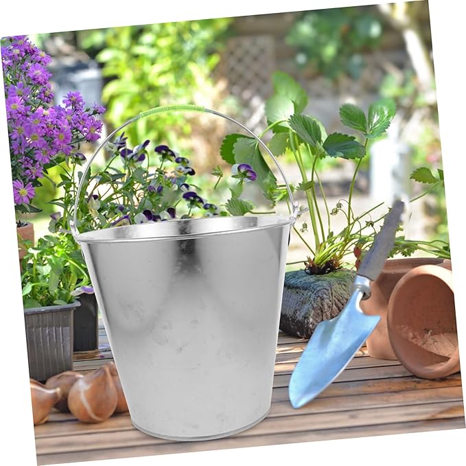 Large Capacity Metal Water Bucket for Home Use Portable Water Storage Container for Cleaning Farms and More Versatile Utility Bucket