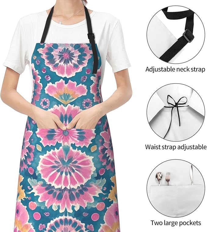 Waterproof Apron Adjustable Bib for Women Men Tractor farm Cooking Aprons Chef Bibs with 2 Pocket