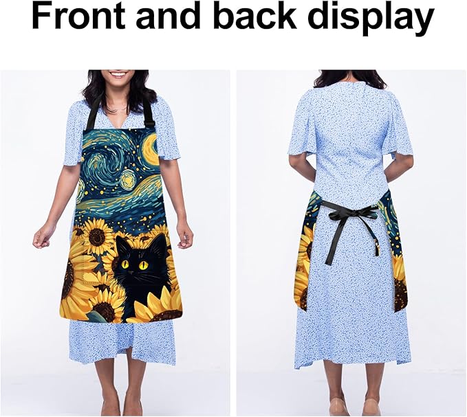 Apron Adjustable Waterproof with Two Deep Pockets Wowen men for Summer BBQ Pool Parties & Resorts