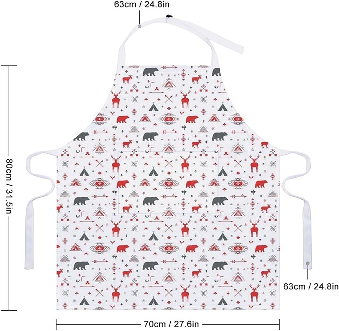 Chef Bib Apron for Restaurant, Anti-Stain with Pocket Adjustable, Cooking Dishwashing Lab Use