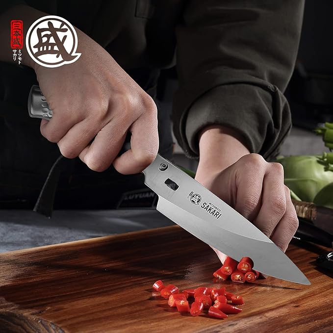 MITSUMOTO SAKARI 10 inch Japanese Kitchen Scissorss, Silver Titanium Plating Kitchen Shears Heavy Duty, Multipurpose Alloy Steel Poultry Shears for Chicken, Meat, Bone & Fish
